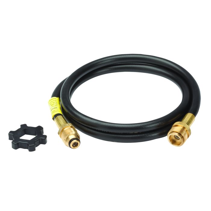 12ft Propane Hose Assembly (POL x Male 1in20 Throwaway Cylinder Threads) Bulk